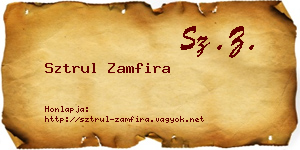 Sztrul Zamfira névjegykártya